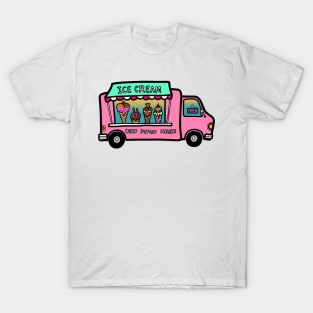 Street food truck ice cream outdoors summer T-Shirt